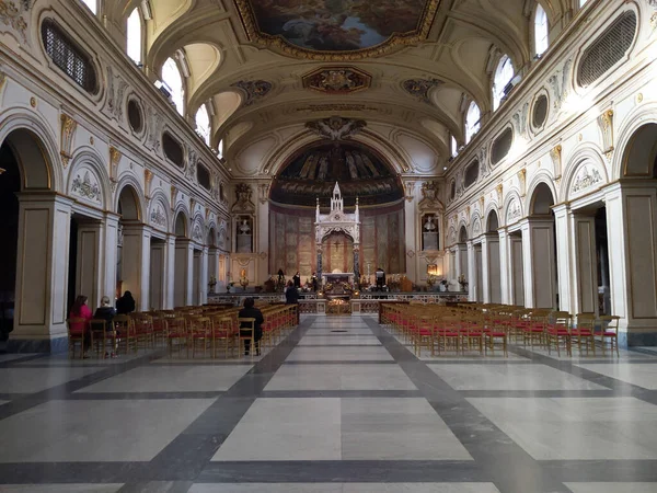 Rome Italie Février 2020 Intérieur Ancienne Basilique Santa Cecilia Trastevere — Photo