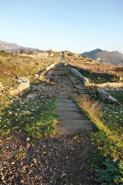 Ancoent Romeinse Weg Norba Latina Italië — Stockfoto