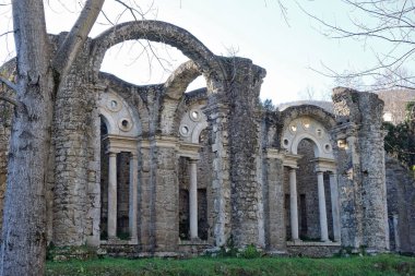 16. yüzyıl Tarihi Binası Mimar Bramante 'nin Genazzano, Lazio, İtalya