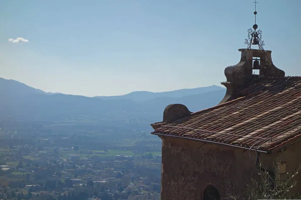 Landschaft Und Kirche Der Heiligen Rosalia Palestrina Italien — Stockfoto