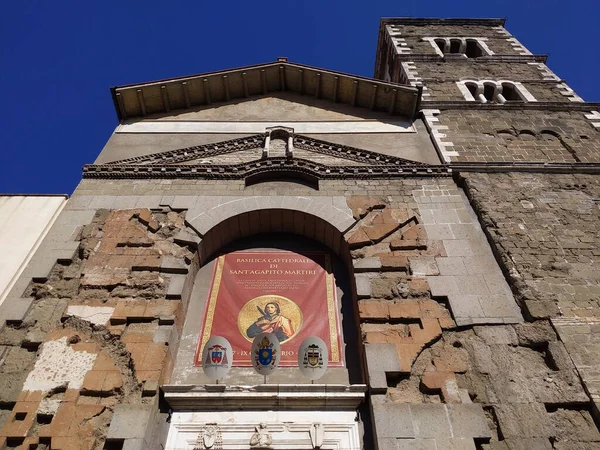 Exterior Antiga Catedral São Agapito Palestrina Itália — Fotografia de Stock