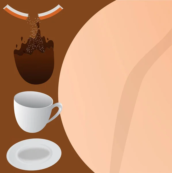 Kahve düşen arka plan — Stok Vektör