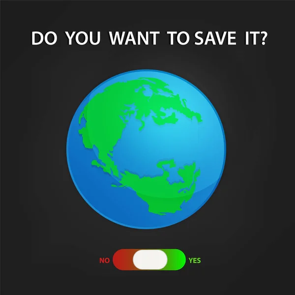 拯救地球，拯救环境背景 — 图库矢量图片