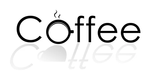 Logotipo café design gráfico de texto — Vetor de Stock