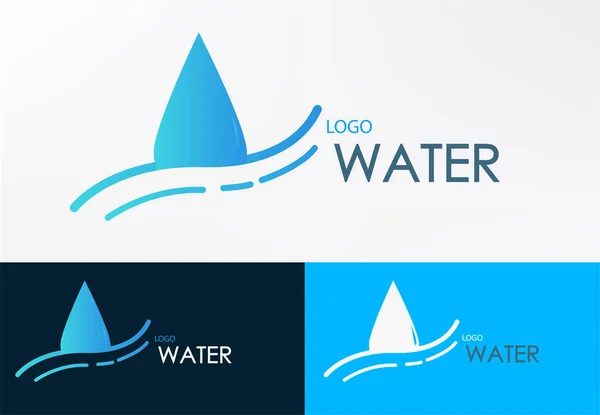 Logo ligne d'eau vague conception — Image vectorielle