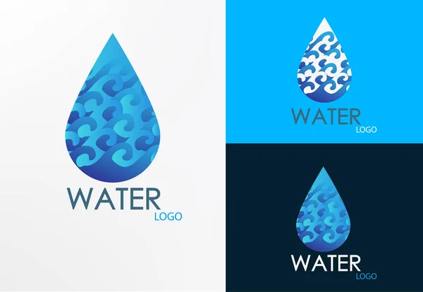 Projektowanie logo wave i wody — Wektor stockowy