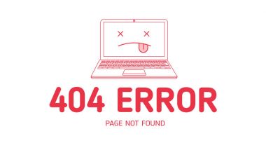 404 hata simgesi defter tasarım şablonu ile