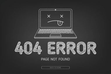 404 hata sayfası blak panosundaki bulunamadı 