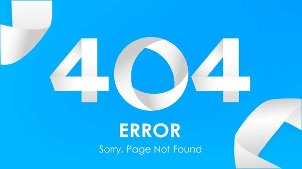 404 Ribbon Fehlerseite Nicht Gefunden Vektor Grafik Hintergrund — Stockvektor