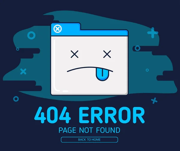 404 Fehler Mit Symbol Registerkarte Wedsite Fehler Design Vorlage Für — Stockvektor