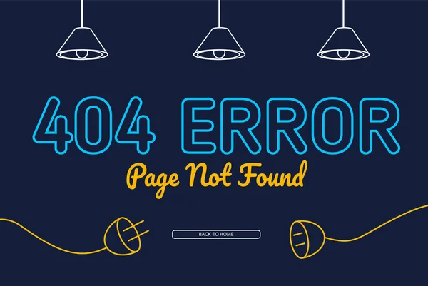 404 Fehler Nicht Gefunden Seite Hintergrund Vektor Design — Stockvektor
