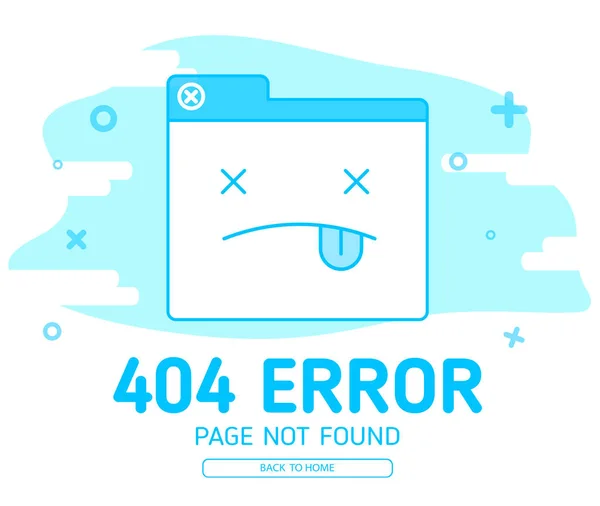 404 Fel Med Ikonen Fliken Wedsite Fel Designmall För Webbplats — Stock vektor