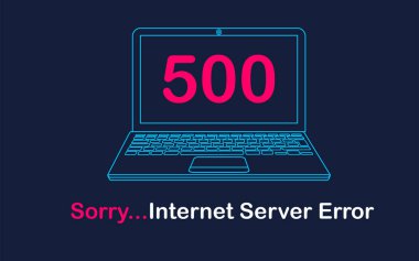 Web arka plan grafiği için hata 500 internrt Sever hata tasarım şablonu