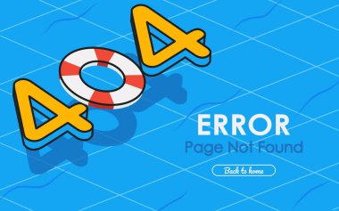 404 hata sayfası vektör Yüzme Havuzu grafikte değil kurmak