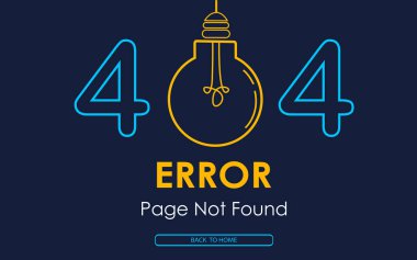 404 hata sayfası vektör lamba grafik arka plan bulunamadı