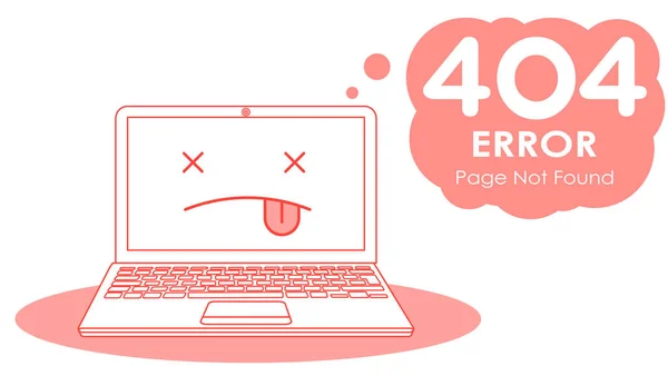 Erreur 404 Avec Modèle Conception Portable Icône Pour Site Web — Image vectorielle