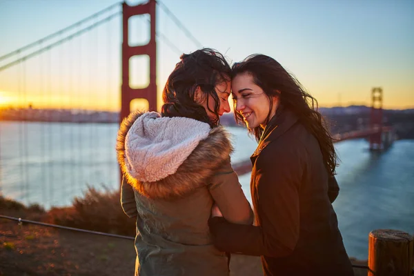 Happy romantic female couple — Stock Photo, Image