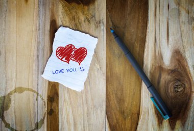 beyaz kağıt Kalpler