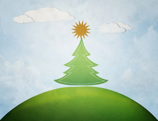 Árvore de Natal applique fundo — Fotografia de Stock