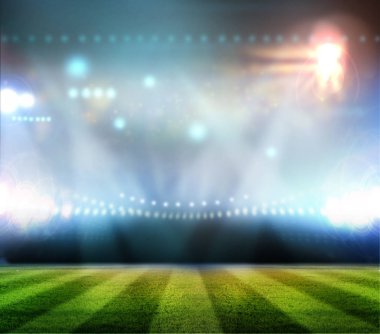 Geceleri ışıklar ve stadyum 