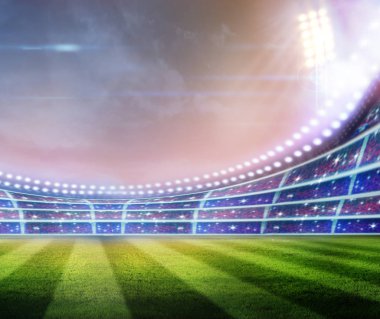 Geceleri ışıklar ve stadyum 