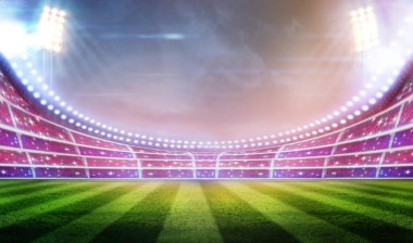 Geceleri ışıklar ve stadyum 