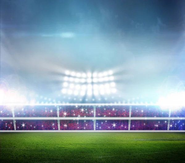 Światła Nocy Stadion Renderowania — Zdjęcie stockowe