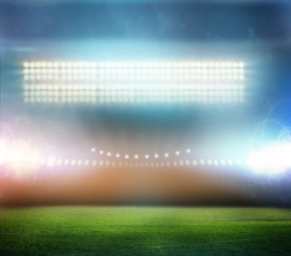 Lichter Der Nacht Und Rendering Stadion — Stockfoto