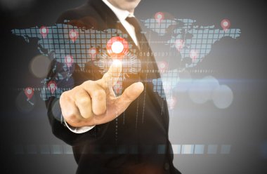 Akıllı telefon konsepti ile gezinme: