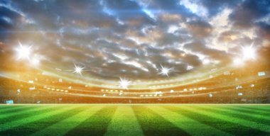 Geceleri ışıklar ve stadyum 