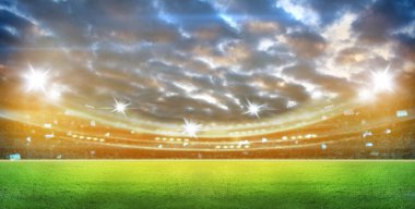 Geceleri ışıklar ve stadyum 