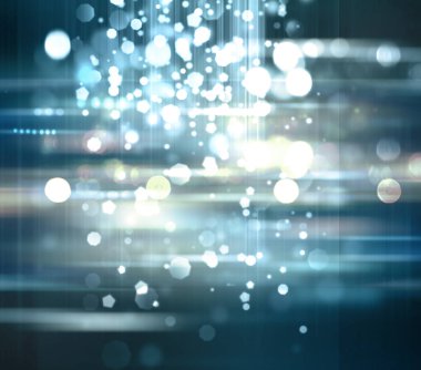 Şehir ışıkları bokeh arkaplanını bulanıklaştırdı