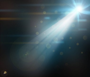 Koyu bir arkaplan karşısında konser ışıkları