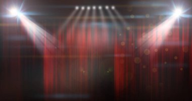 Boş sahne. Sahne Işıklandırma Arkaplanı 3D görüntüleme.