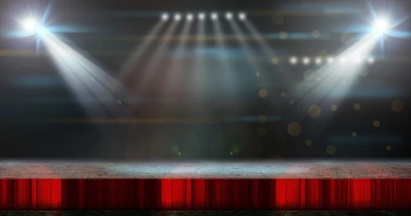 Empty Stage Stage Lighting Background Rendering —  Fotos de Stock