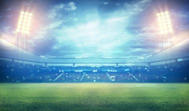 Işıklar ve parıltılar içinde stadyum