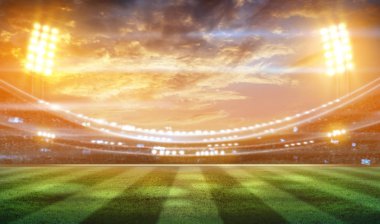 Işıklar gece ve futbol 