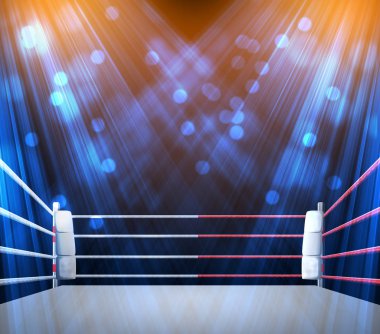 projektör aydınlatma ile boks halka.