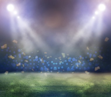 Işıklar ve parıltılar içinde stadyum