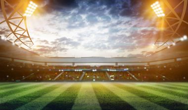 Işıklar gece ve futbol