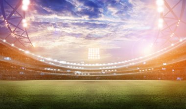 Işıklar ve parıltılar içinde stadyum