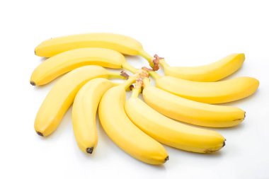 Beyaz arkaplanda izole edilmiş muz.