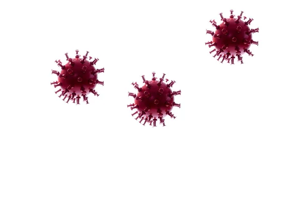 Komórki Wirusa Grypy Covid Choroba Koronawirusowa Zakażenie Covid Patogenne Komórki — Zdjęcie stockowe