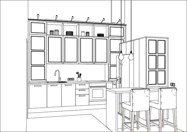 482 Kitchen Island Vector Images Ilrations Depositphotos 482 Kitchen Island Vector Images, How To Draw A Kitchen Island