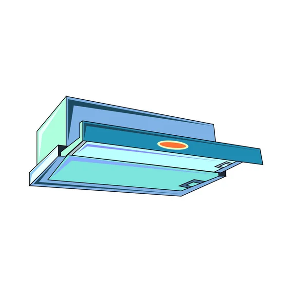 Die Vektordarstellung der elektrischen Teleskop-Dunstabzugshaube — Stockvektor