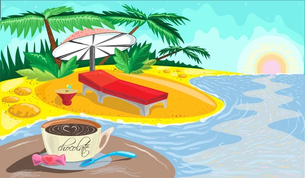 The cool Vector beach summer. — Stock Vector