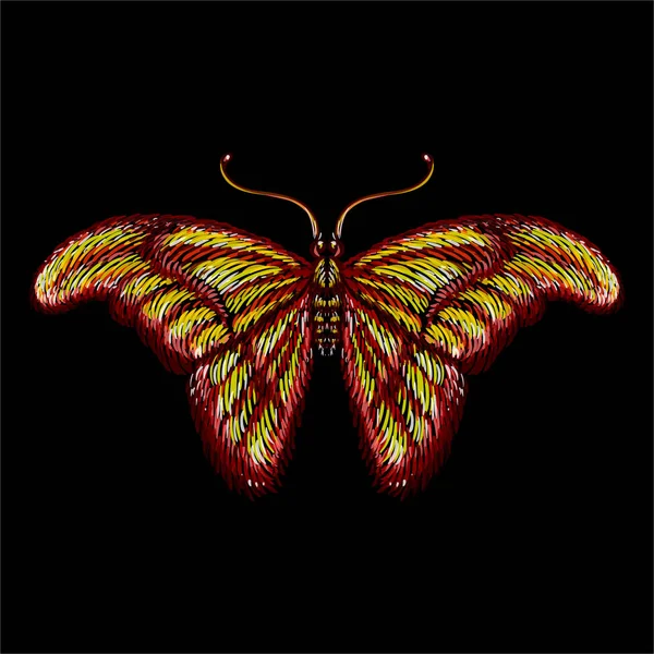 La mariposa del logotipo de Vector para el tatuaje o el diseño o la ropa interior de la camiseta. Lindo estilo de impresión mariposa fondo . — Foto de Stock