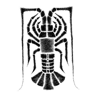 Yengeç simgesi, basitçe vektör çizimi  