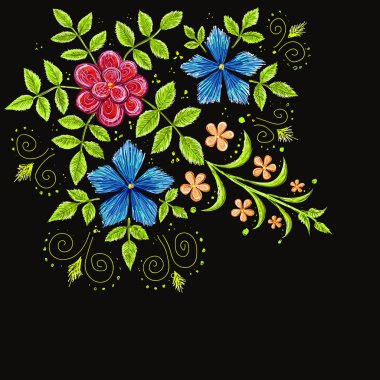 Dövme ya da kumaş tasarımı için çiçek logosu, basitçe vektör çizimi  