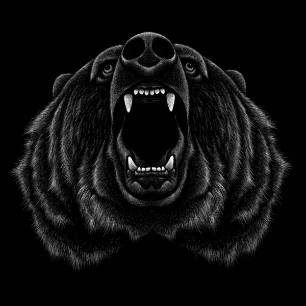 Bear Logo Simply Vector Illustration — 스톡 벡터